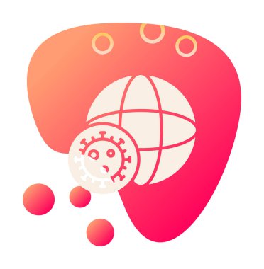 Basit salgın ikonu, vektör illüstrasyonu