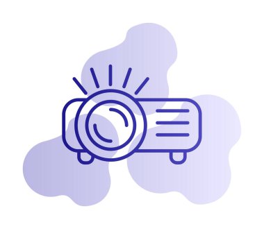 Projektör simgesi basit illüstrasyon vektörü