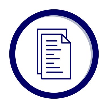 belge simgesi, vektör illüstrasyonu basit tasarım