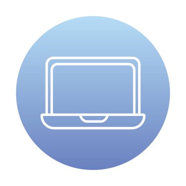 dizüstü bilgisayar simgesi, vektör illüstrasyonu basit tasarım 