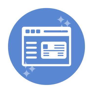 Basit Web Ödeme simgesi, vektör illüstrasyonu