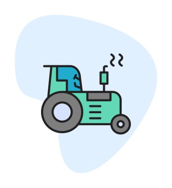 Traktör simgesi web çizimi