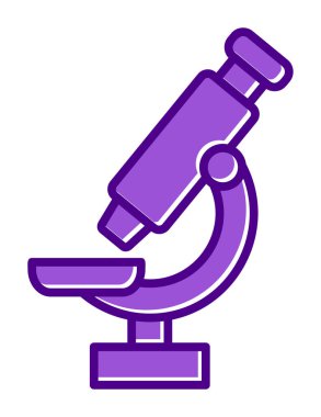 Mikroskop. Web simgesi basit illüstrasyon               