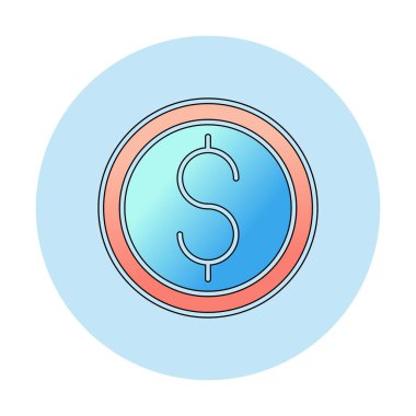 Dolar para simgesi, vektör illüstrasyonu