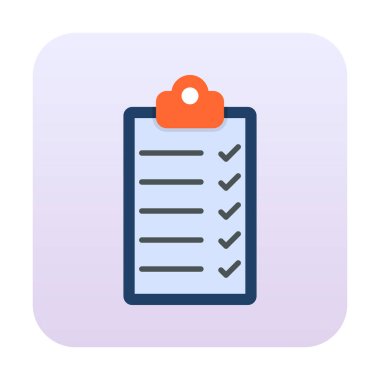 Kontrol listesi vektör simgesi modern basit vektör illüstrasyonu