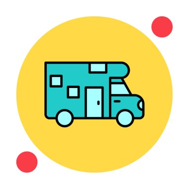 Van düz vektör simgesi