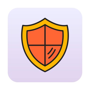 kalkan simgesi, vektör illüstrasyonu