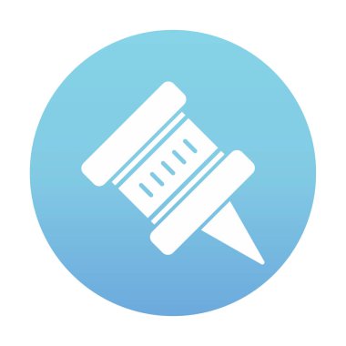 İğne simgesine bas. vektör illüstrasyonu