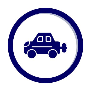 Araç Oyuncağı simgesi arka planda izole edildi