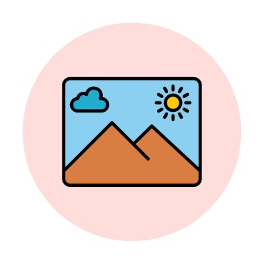 Resim simgesi. Web vektör illüstrasyonu