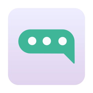 Basit sohbet simgesi, konuşma balonu, vektör illüstrasyonu