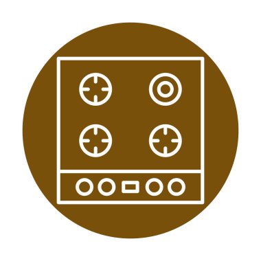 Hob vektör simgesi, basit biçim 