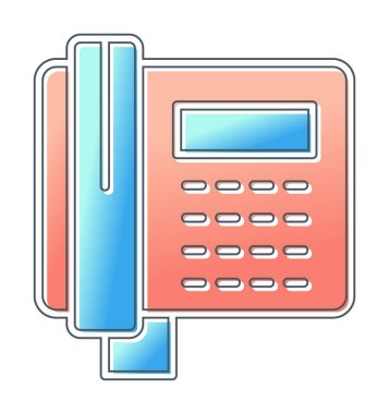 Basit Telefon Simgesi, vektör illüstrasyonu