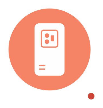 Mobil Arka Kamera simgesi, vektör illüstrasyon tasarımı