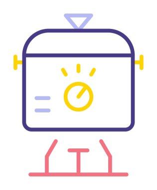 Yavaş Pişiren simge vektör çizimi