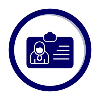 Ofis Giriş Kartı simgesinin vektör illüstrasyonu 