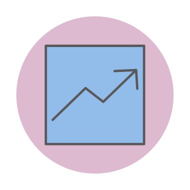 Basit iş ekonomisi grafik simgesi, vektör illüstrasyonu