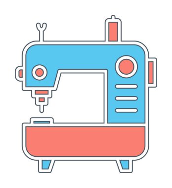 Basit Dikiş Makinesi web vektör simgesi