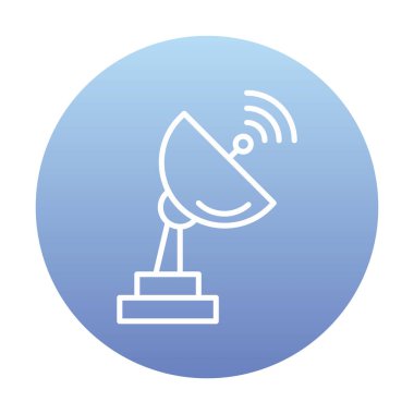 uydu anten simgesi, vektör illüstrasyonu basit tasarım