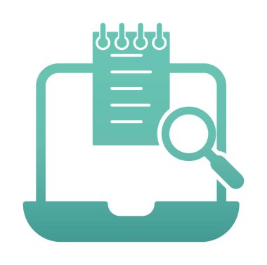 Laptop Çalışma Araması Basit satır, özet vektör ögeleri