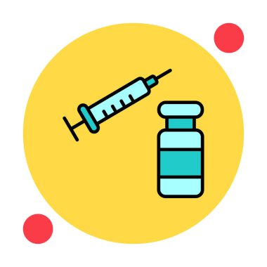 Şırınga web simgesi, vektör çizim 