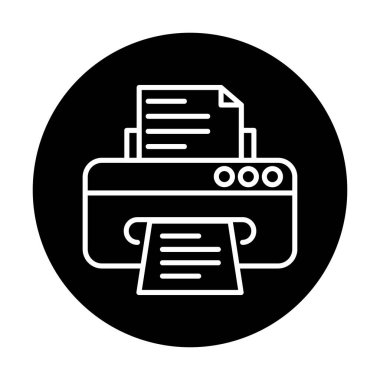 yazıcı simgesi web basit illüstrasyon