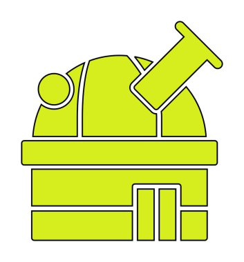 Uzay Gözlemevi simgesinin vektör çizimi                