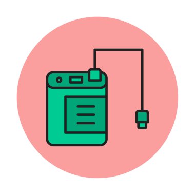 harici sabit disk simgesi, vektör illüstrasyonu basit tasarım