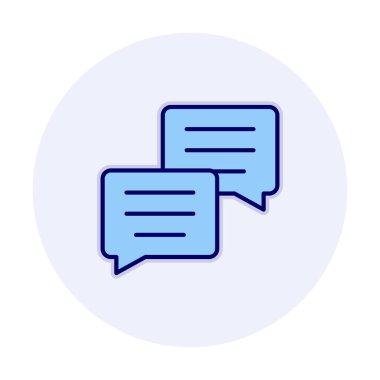 Basit konuşma baloncukları Konuşma simgesi, vektör illüstrasyonu