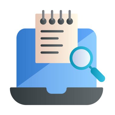 Laptop Çalışma Araması Basit satır, özet vektör ögeleri