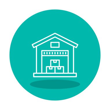 Web için depo vektör simgesinin basit illüstrasyonu