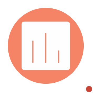 Basit iş ekonomisi grafik simgesi, vektör illüstrasyonu