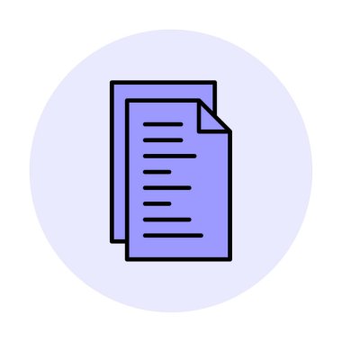 belge simgesi, vektör illüstrasyonu basit tasarım