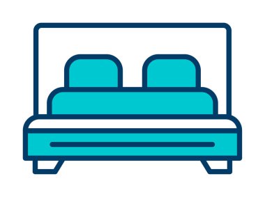 yastıklı yatak vektör simgesi modern basit tasarım