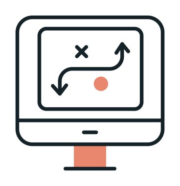 iş stratejisi simgesi, vektör illüstrasyonu basit tasarım