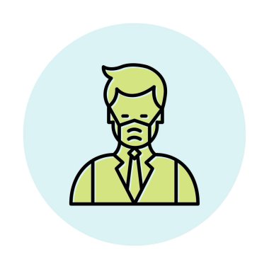 Yüz maskesi çizgisi ikonu, hastalık önlemenin vektör piktogramı. Koronavirüsten korunma giysisi, hava kirliliği, toz, grip illüstrasyonu, tıbbi gereç deposu tabelası.