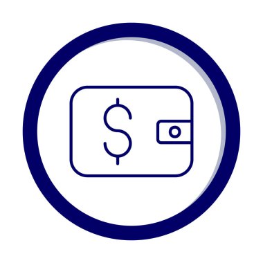 cüzdan vektör simgesi basit illüstrasyon