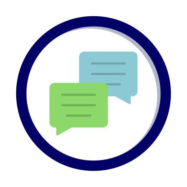 Basit konuşma baloncukları Konuşma simgesi, vektör illüstrasyonu