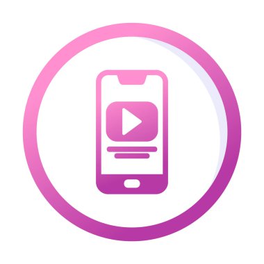 Video simge vektör çizim oynamak