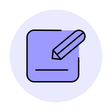 Simgeyi kalem, vektör illüstrasyonu basit tasarım ile düzenle