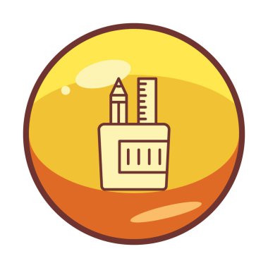 Kırtasiye web simgesi beyaz arkaplanda izole edildi