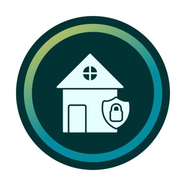 ev güvenlik simgesi, vektör çizim                                    