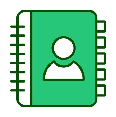 Contact book web icon, vector illustration