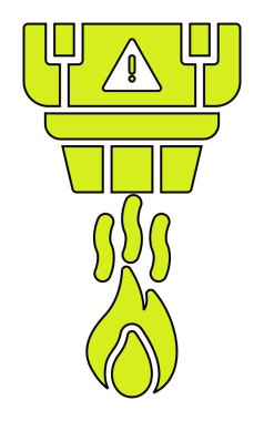 Duman dedektörü web simgesi vektör çizimi