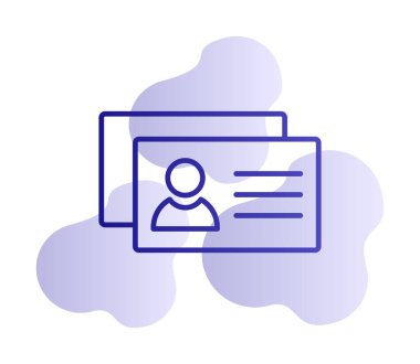 İş Kartları arka planda basit web simgesi. 