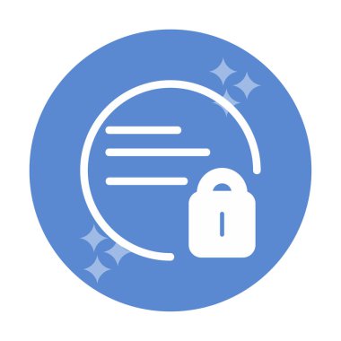 Asma kilit. Web simgesi basit illüstrasyon