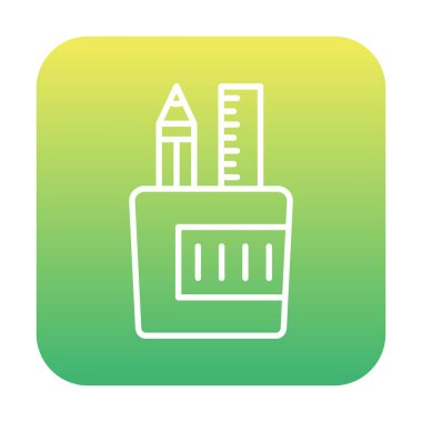 Kırtasiye web simgesi beyaz arkaplanda izole edildi