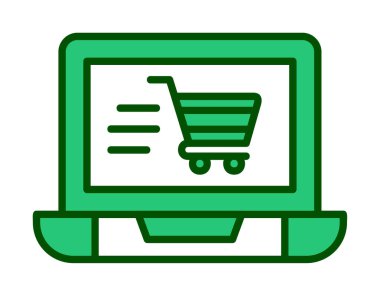 Ekran vektör illüstrasyonunda ticaret simgesi