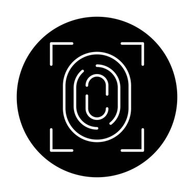 parmak izi ikonu vektör illüstrasyonu