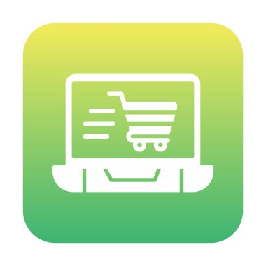 Ekran vektör illüstrasyonunda ticaret simgesi